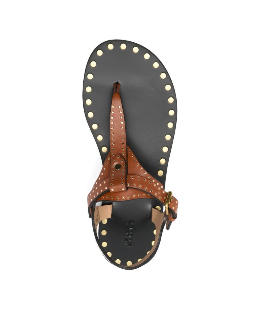 ISABEL MARANT Коричневые кожаные сандалии, фото 4