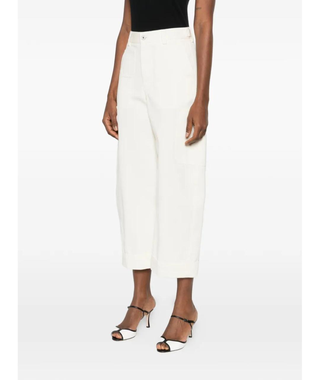 GIVENCHY Бежевые хлопковые прямые брюки, фото 2