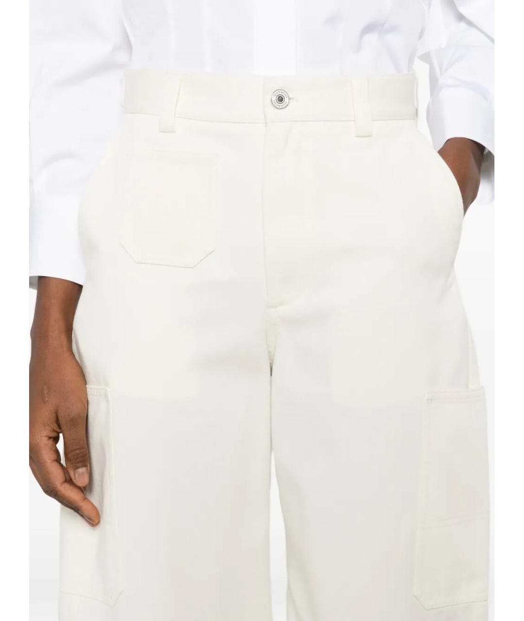 GIVENCHY Бежевые хлопковые прямые брюки, фото 5