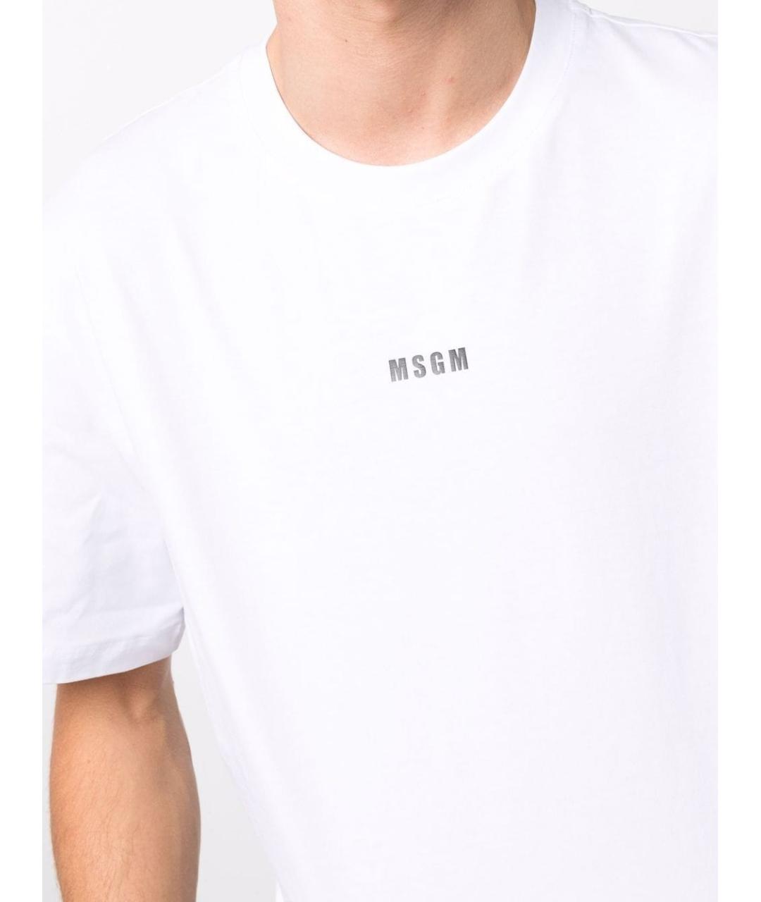 MSGM Белая хлопковая футболка, фото 5
