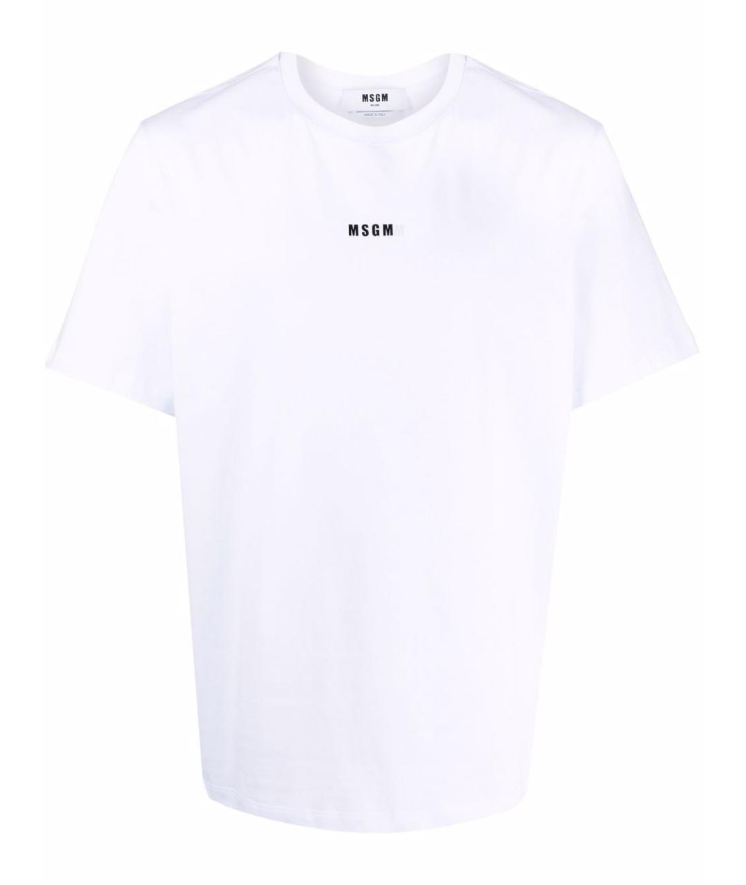 MSGM Белая хлопковая футболка, фото 1