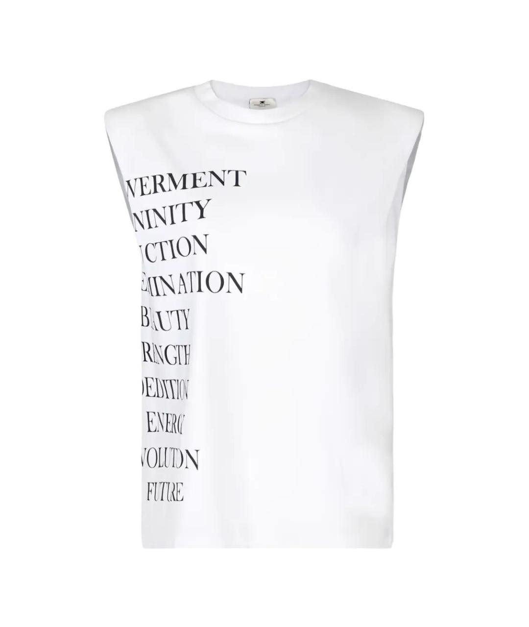 ELISABETTA FRANCHI Белая хлопковая футболка, фото 1