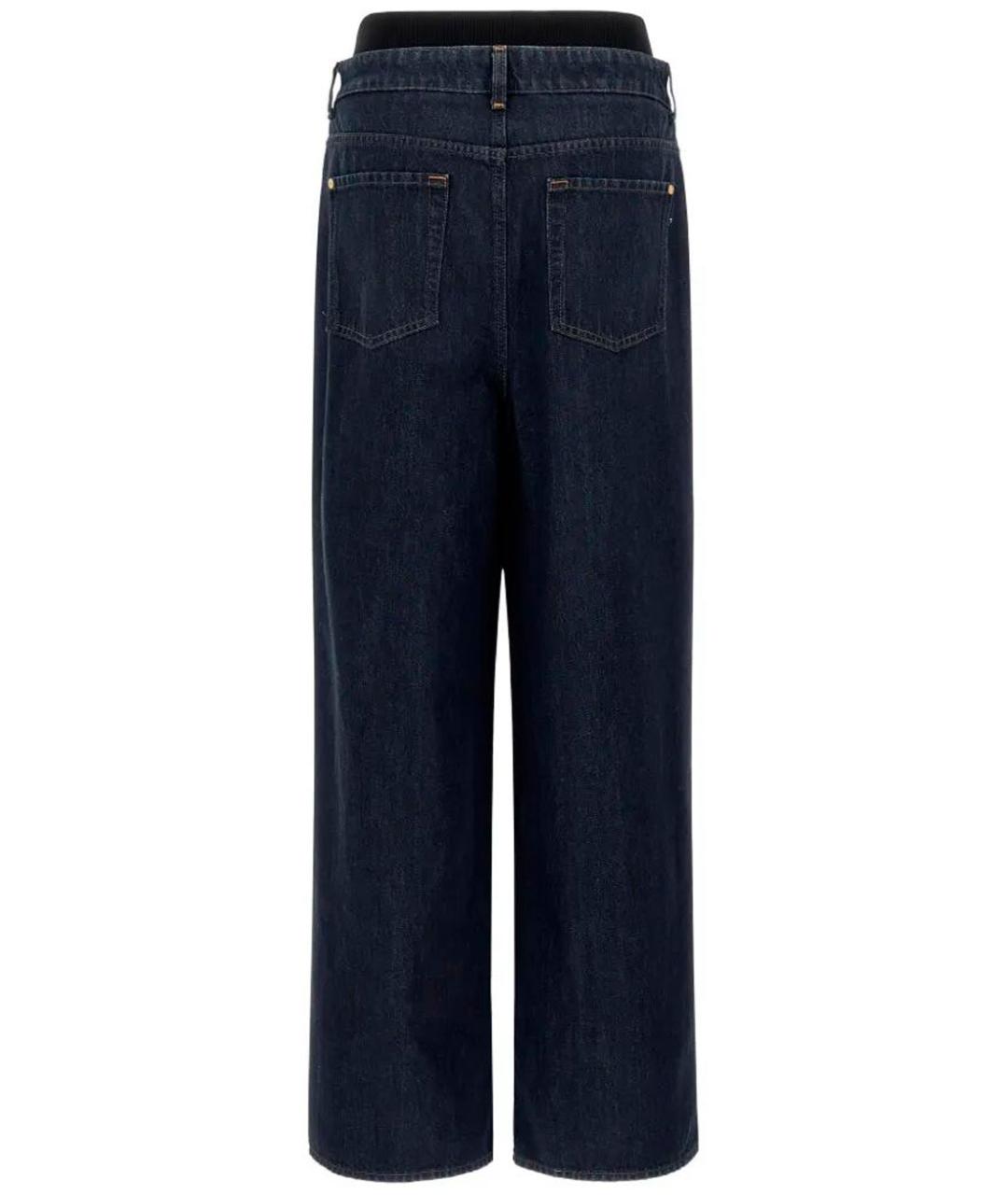 7 FOR ALL MANKIND Темно-синие хлопковые прямые джинсы, фото 2