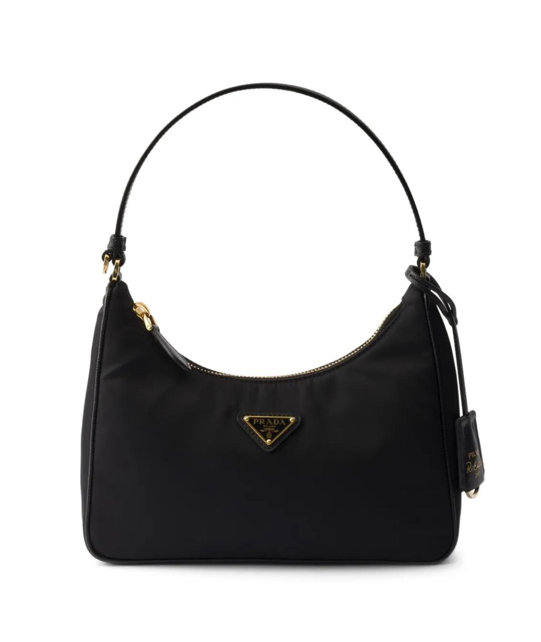 PRADA Черная синтетическая сумка с короткими ручками, фото 1