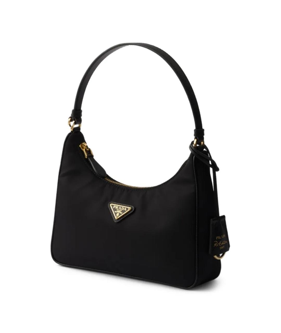 PRADA Черная синтетическая сумка с короткими ручками, фото 3
