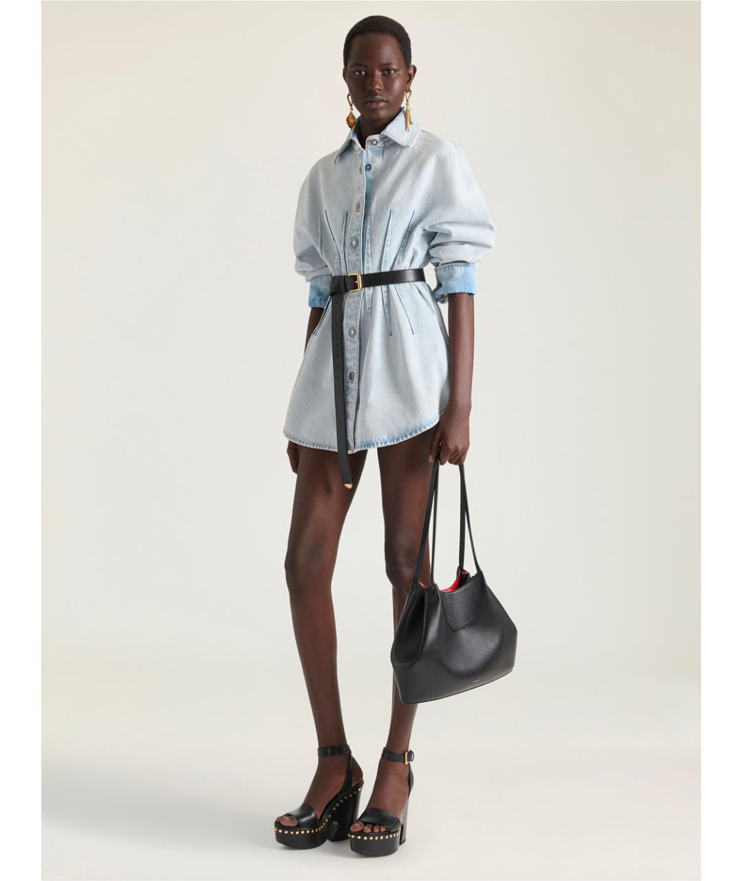 GIVENCHY Голубое хлопковое повседневное платье, фото 2