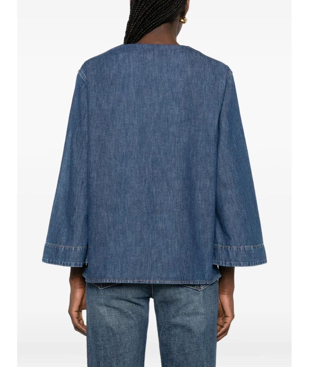 VALENTINO Синяя хлопковая рубашка, фото 4