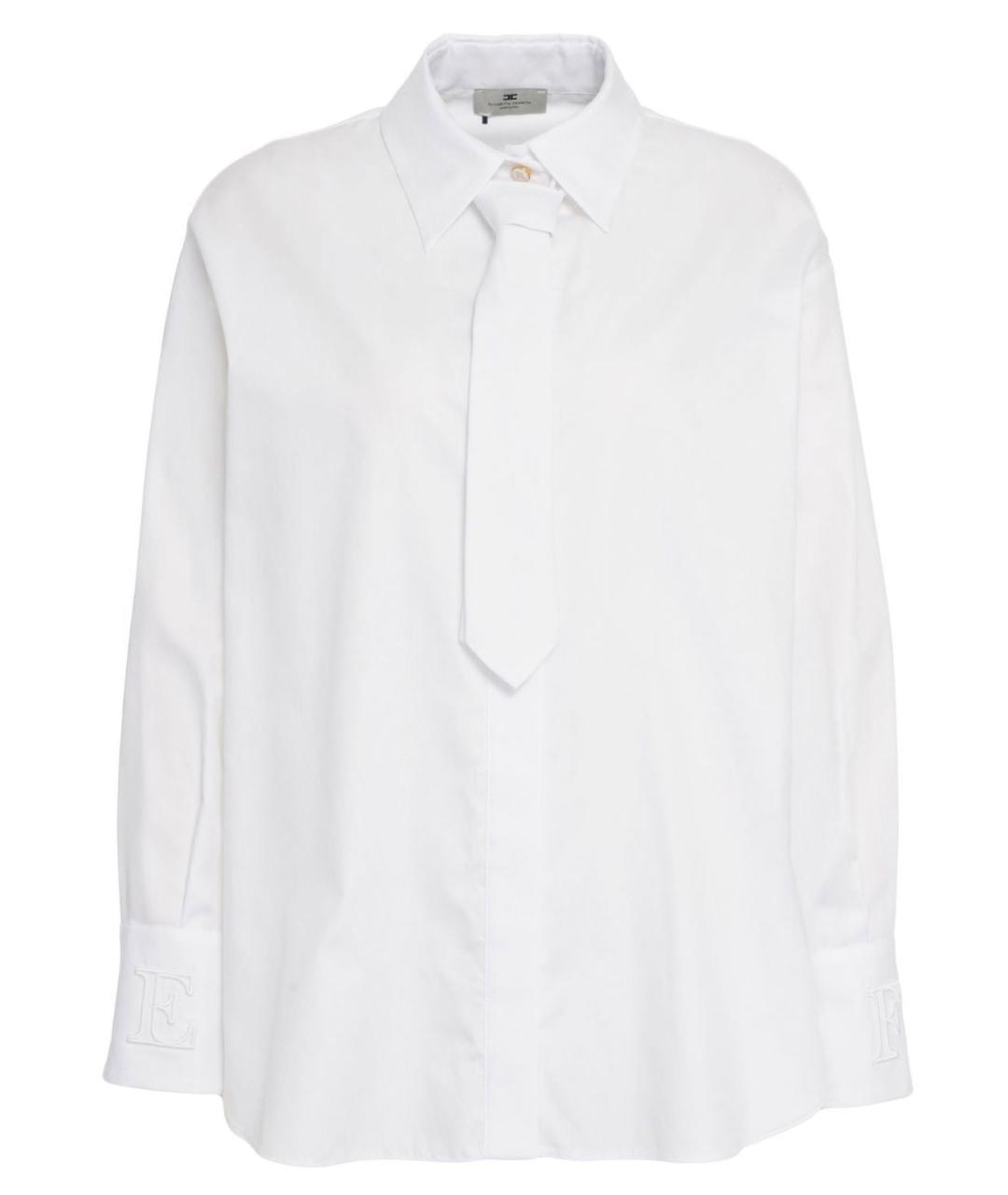 ELISABETTA FRANCHI Белая хлопковая рубашка, фото 1
