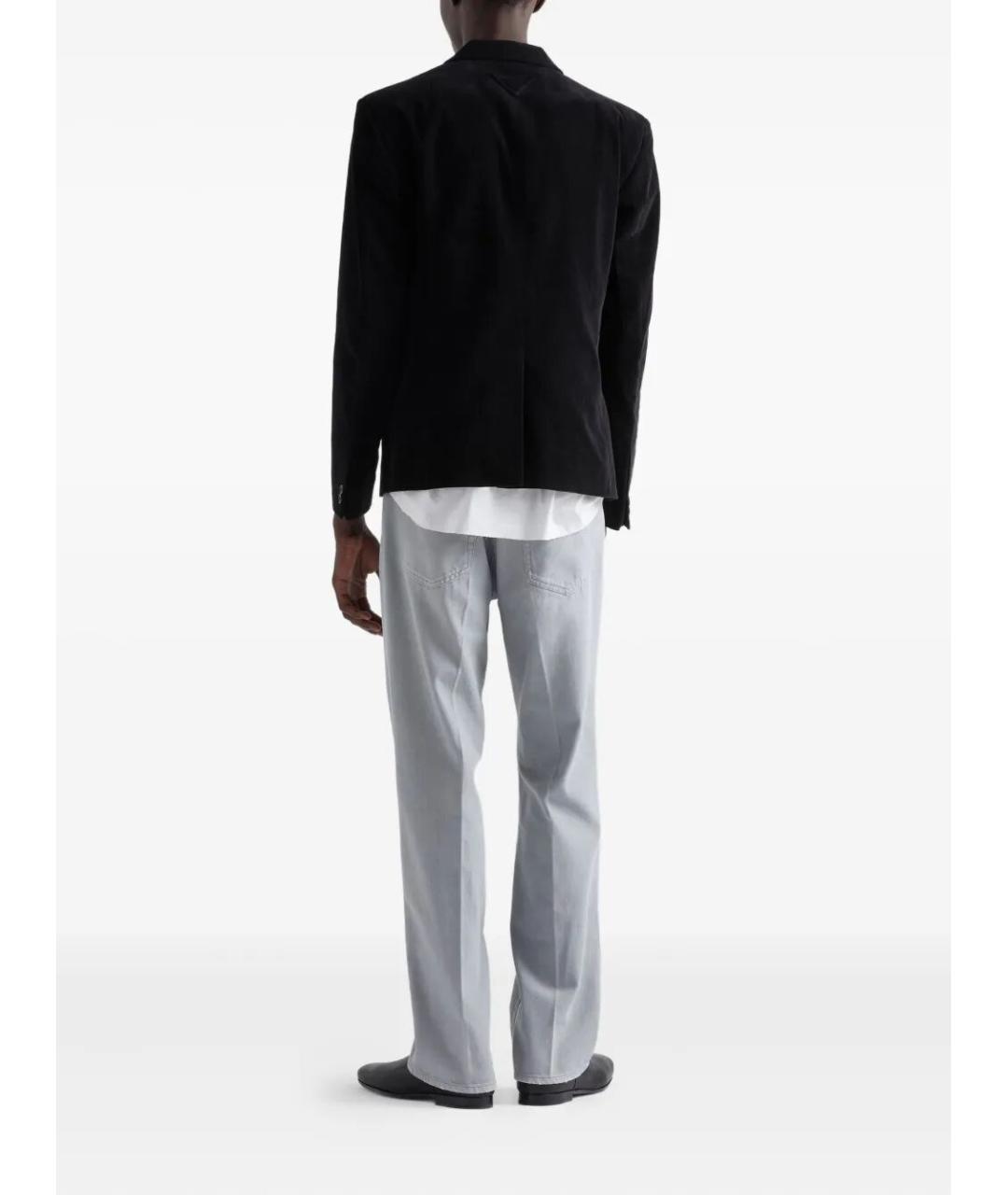 PRADA Серые хлопковые прямые джинсы, фото 3