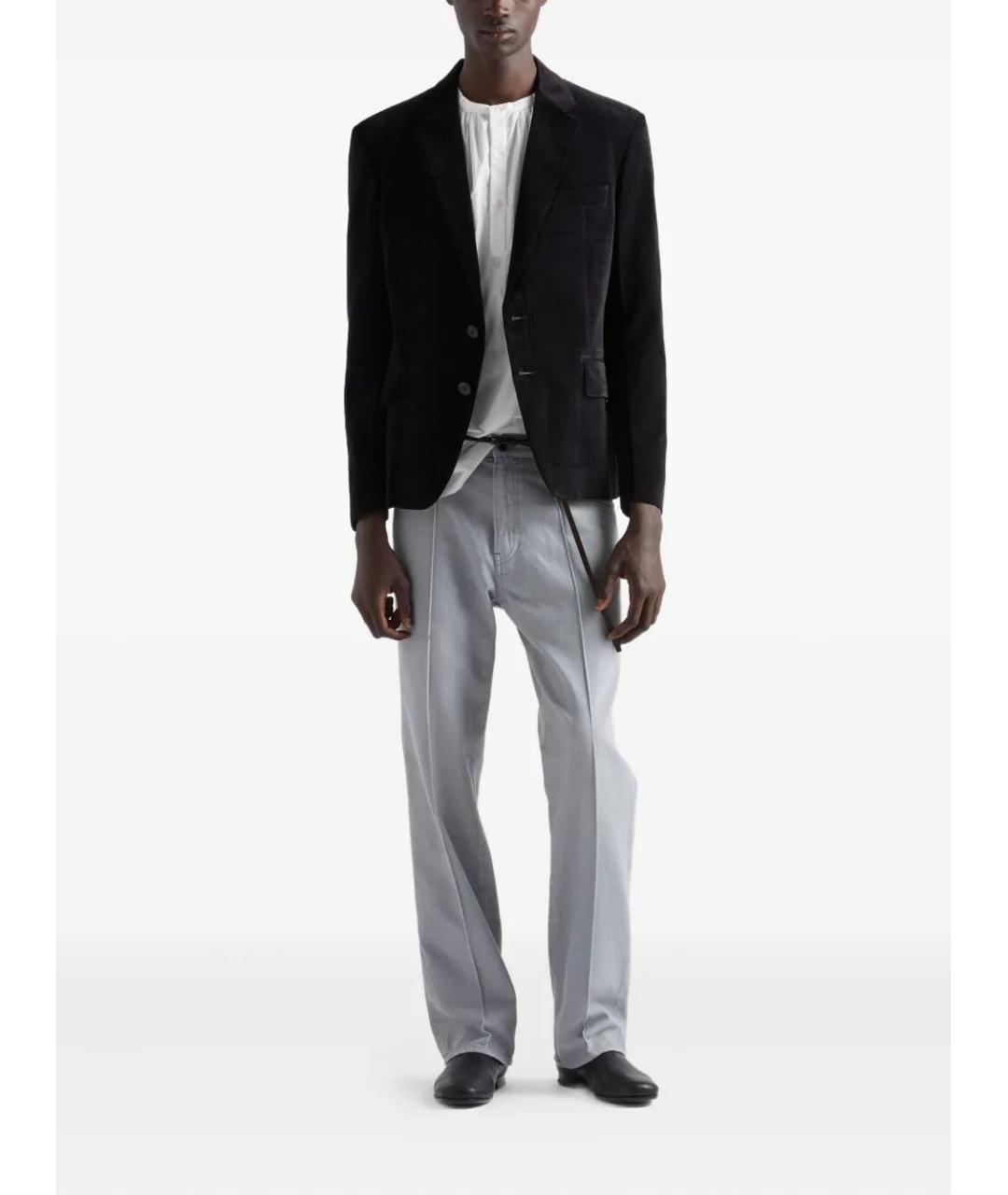 PRADA Серые хлопковые прямые джинсы, фото 2