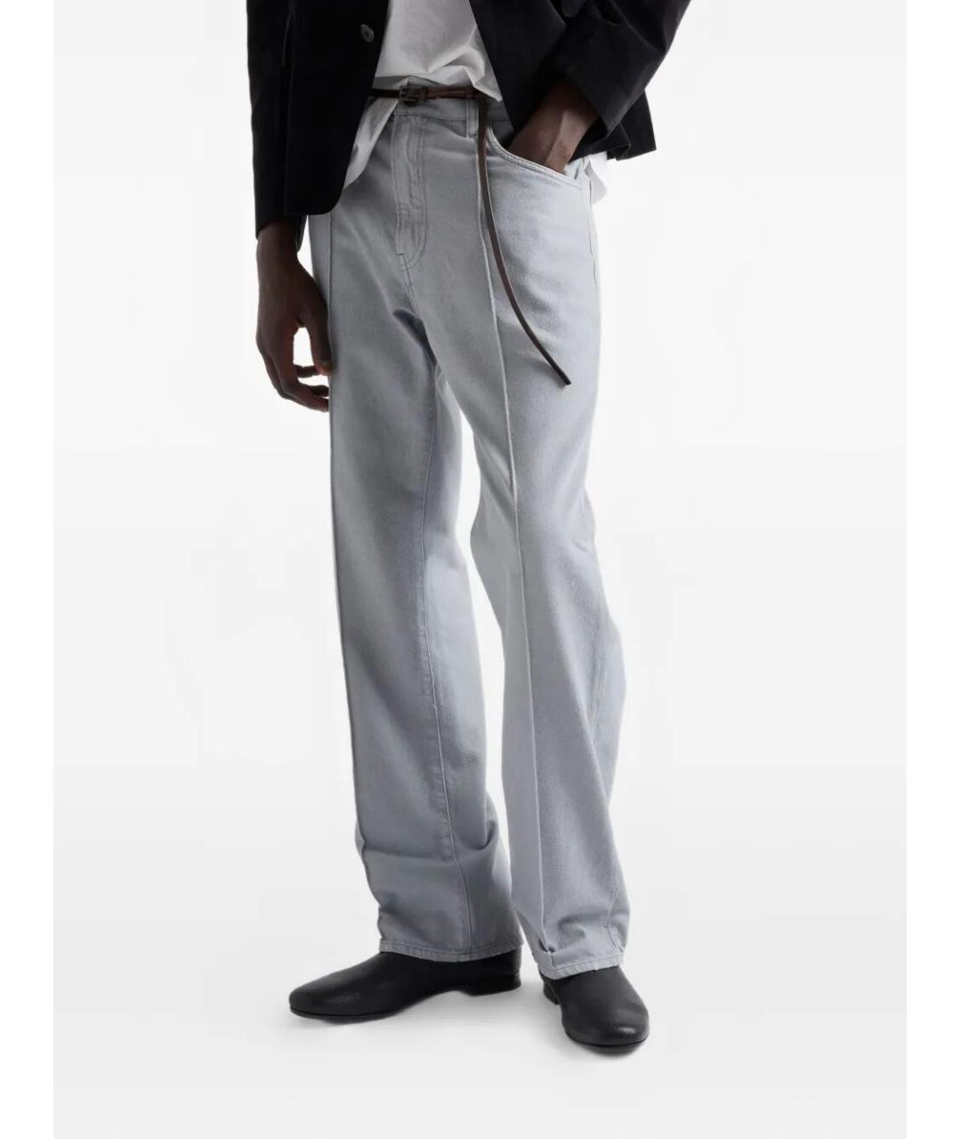 PRADA Серые хлопковые прямые джинсы, фото 5