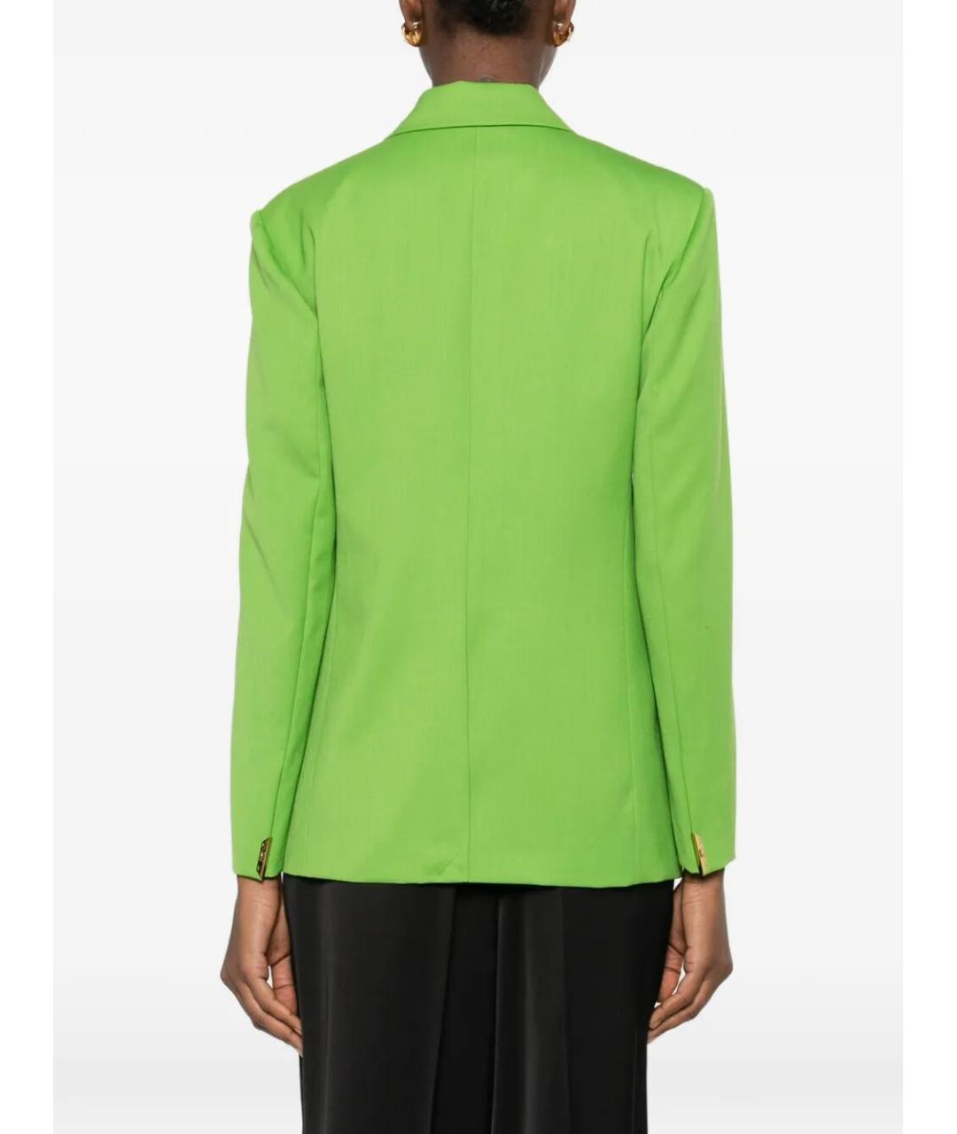 ELISABETTA FRANCHI Зеленый полиэстеровый жакет/пиджак, фото 3
