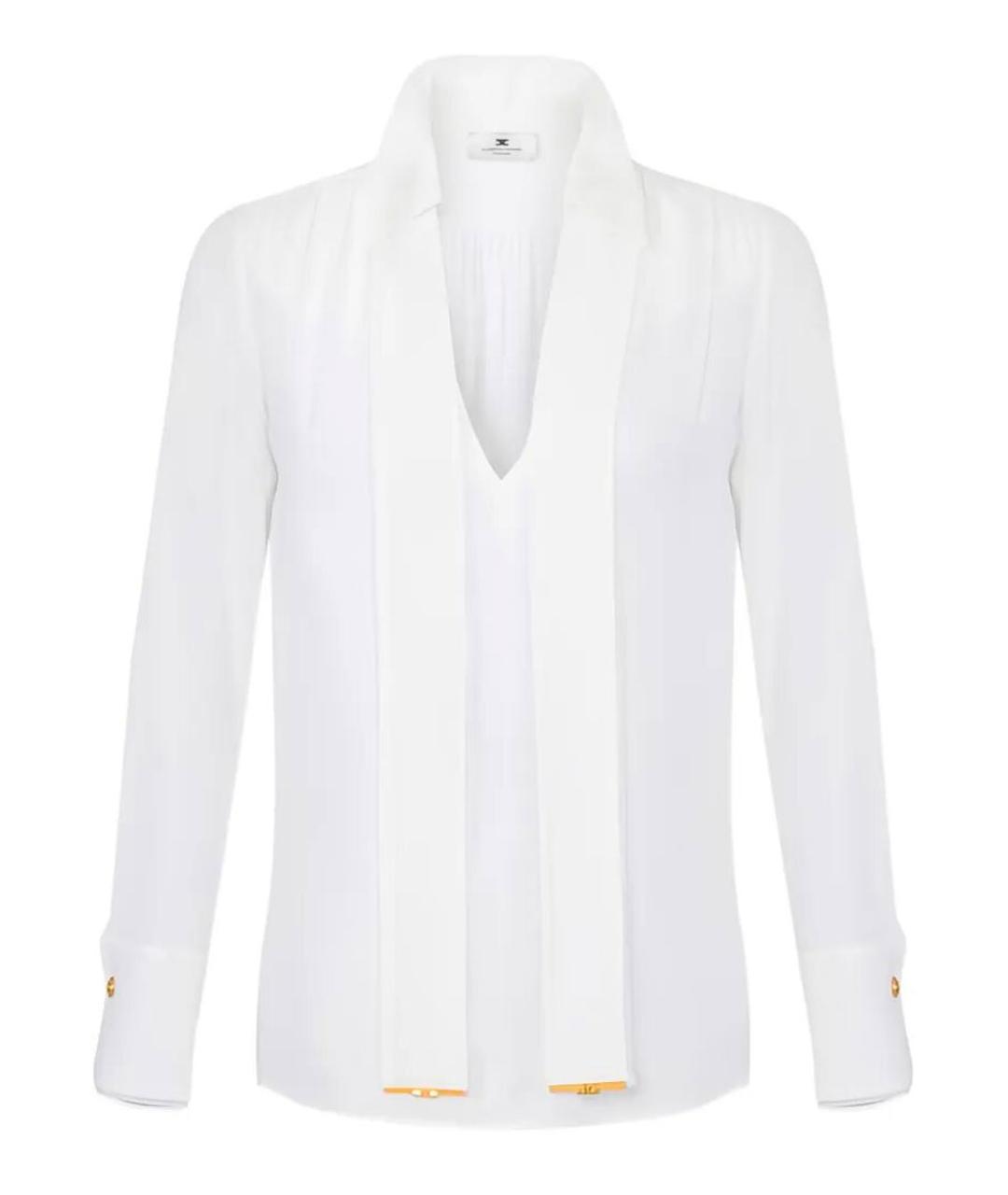 ELISABETTA FRANCHI Бежевая вискозная блузы, фото 1