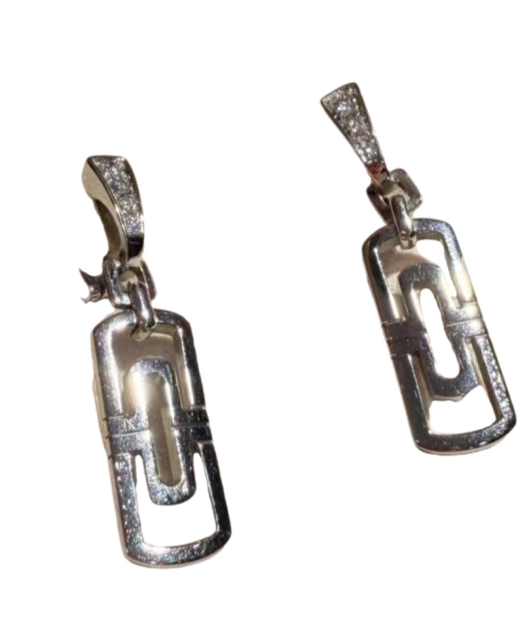 BVLGARI Серебряные серьги из белого золота, фото 1