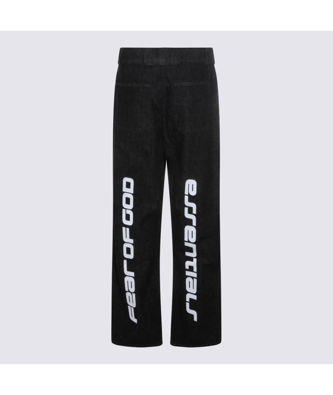 FEAR OF GOD ESSENTIALS Черные хлопковые повседневные брюки, фото 2