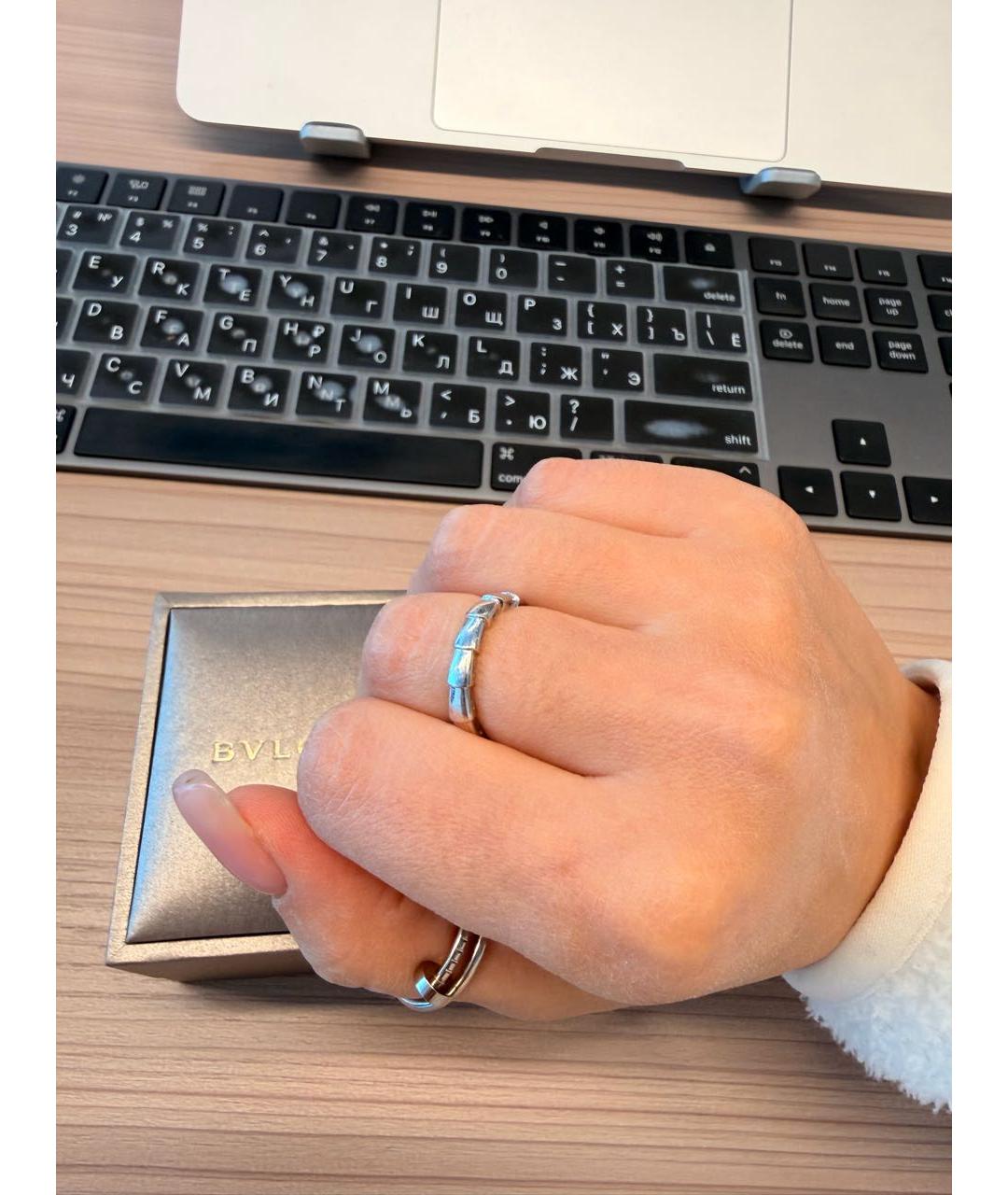 BVLGARI Серебряное кольцо из белого золота, фото 3