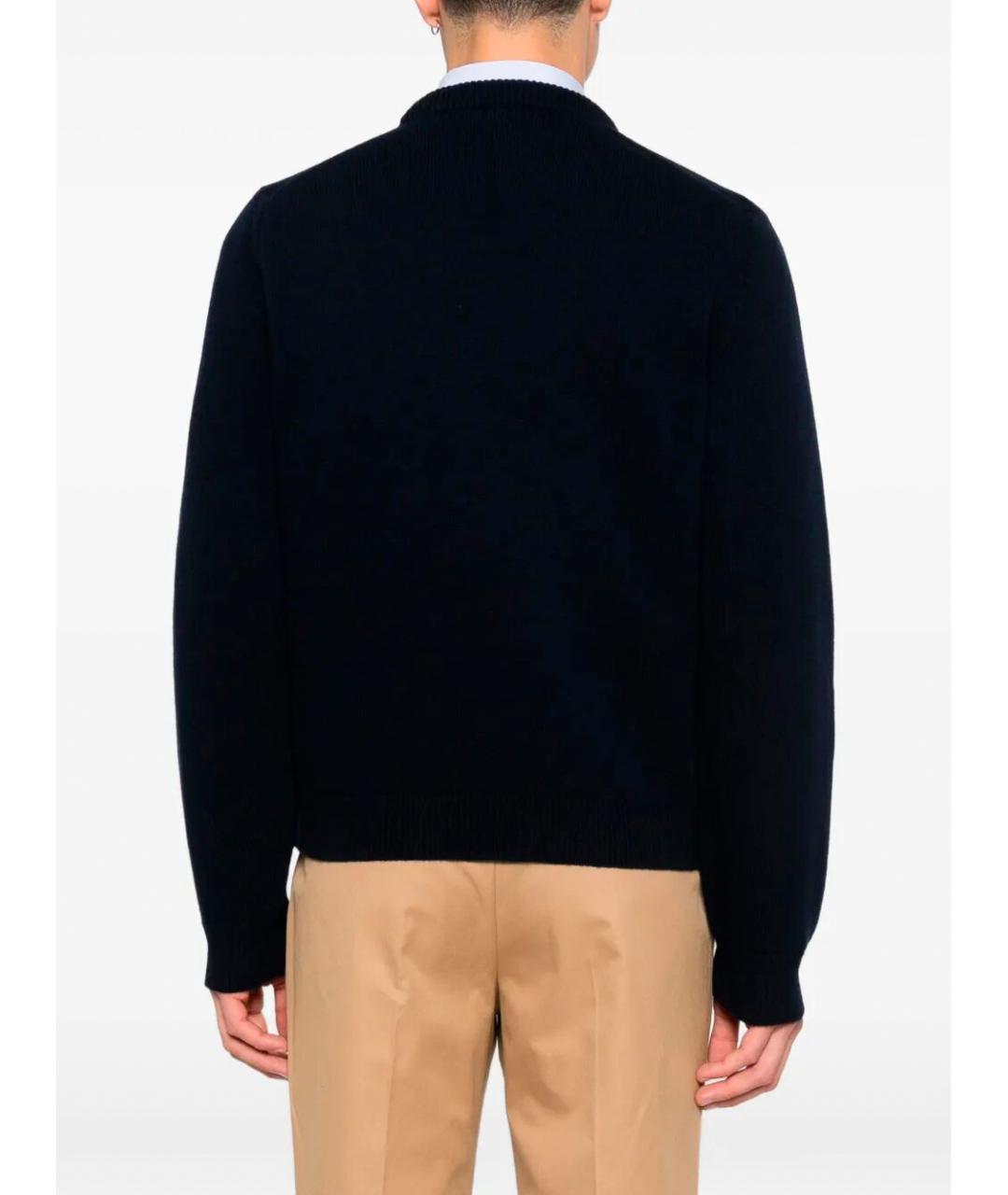 GUCCI Темно-синий шерстяной джемпер / свитер, фото 4