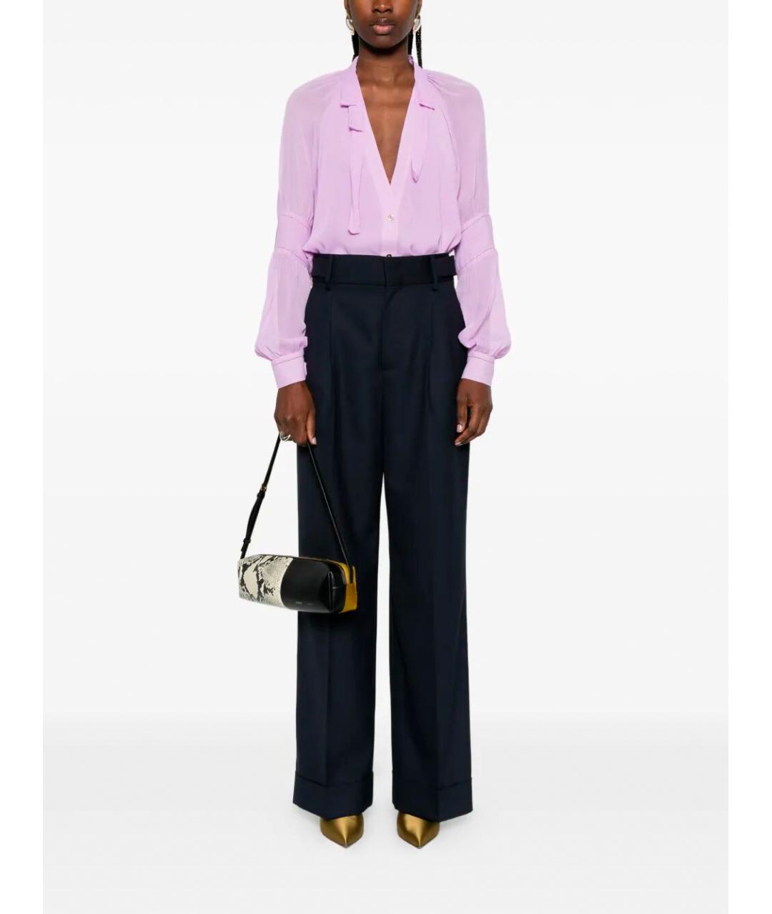 ALBERTA FERRETTI Розовая ацетатная рубашка, фото 2