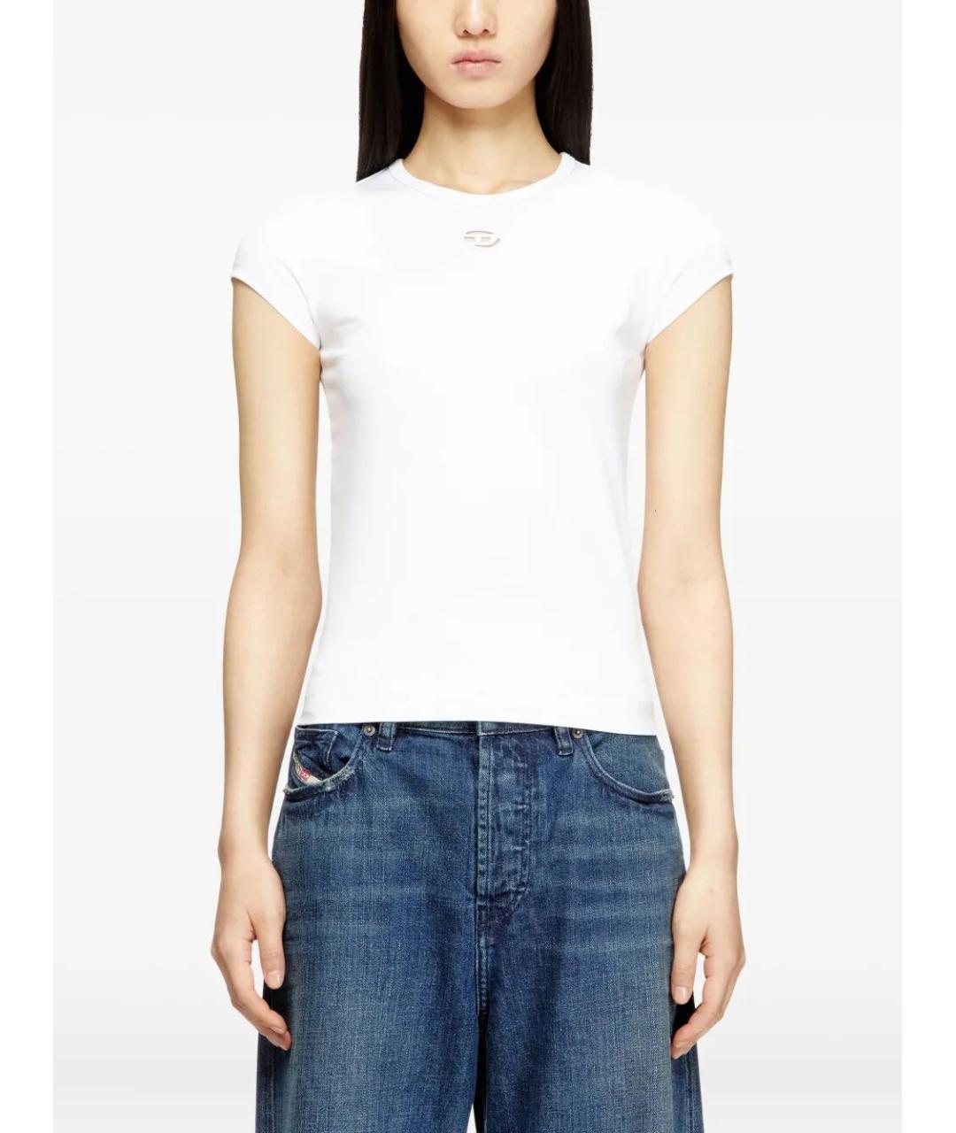 DIESEL Белая хлопковая футболка, фото 4