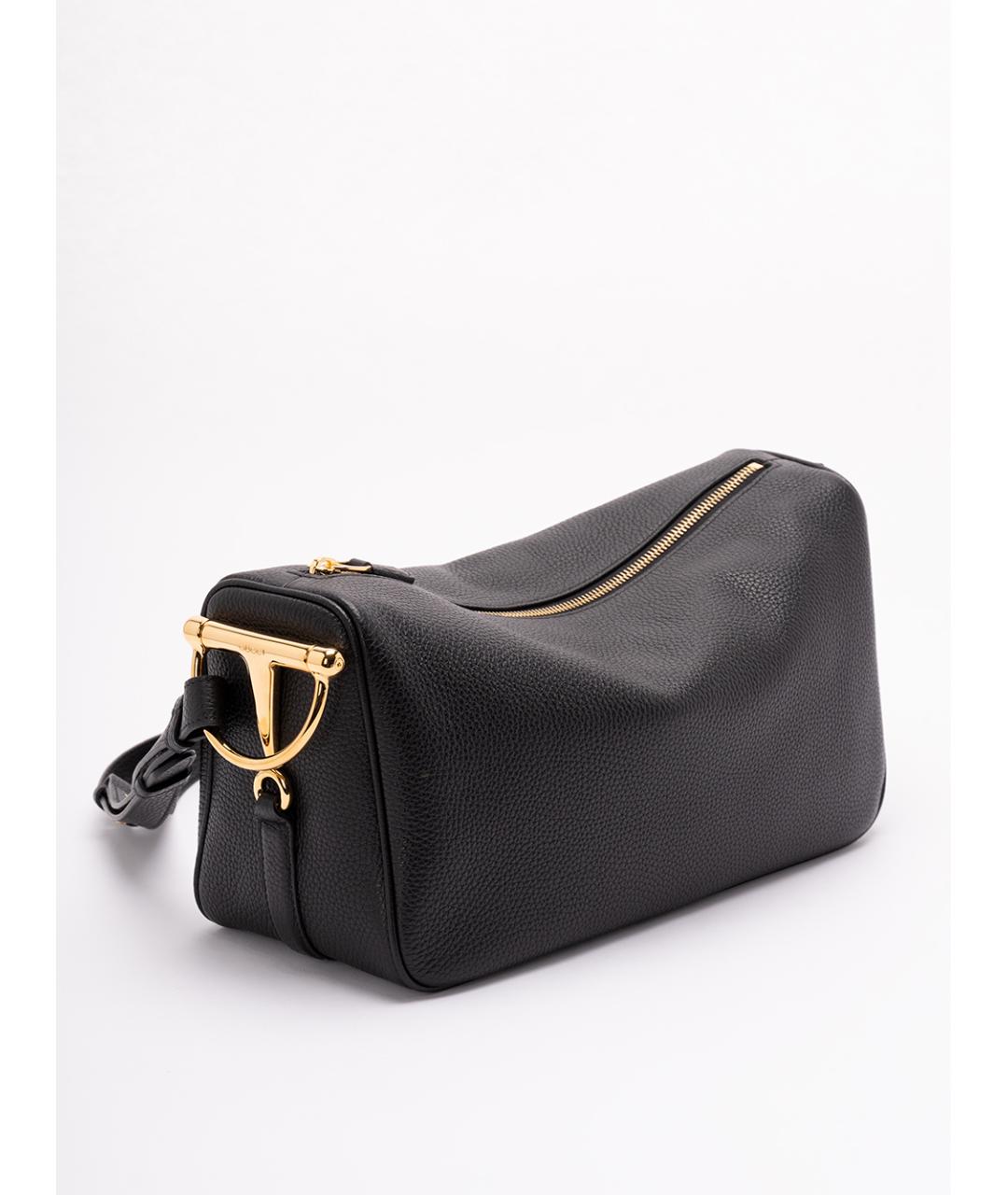 GUCCI Черная кожаная сумка через плечо, фото 3