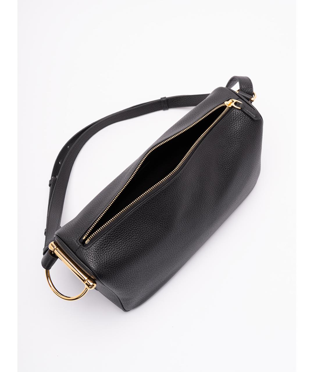 GUCCI Черная кожаная сумка через плечо, фото 6