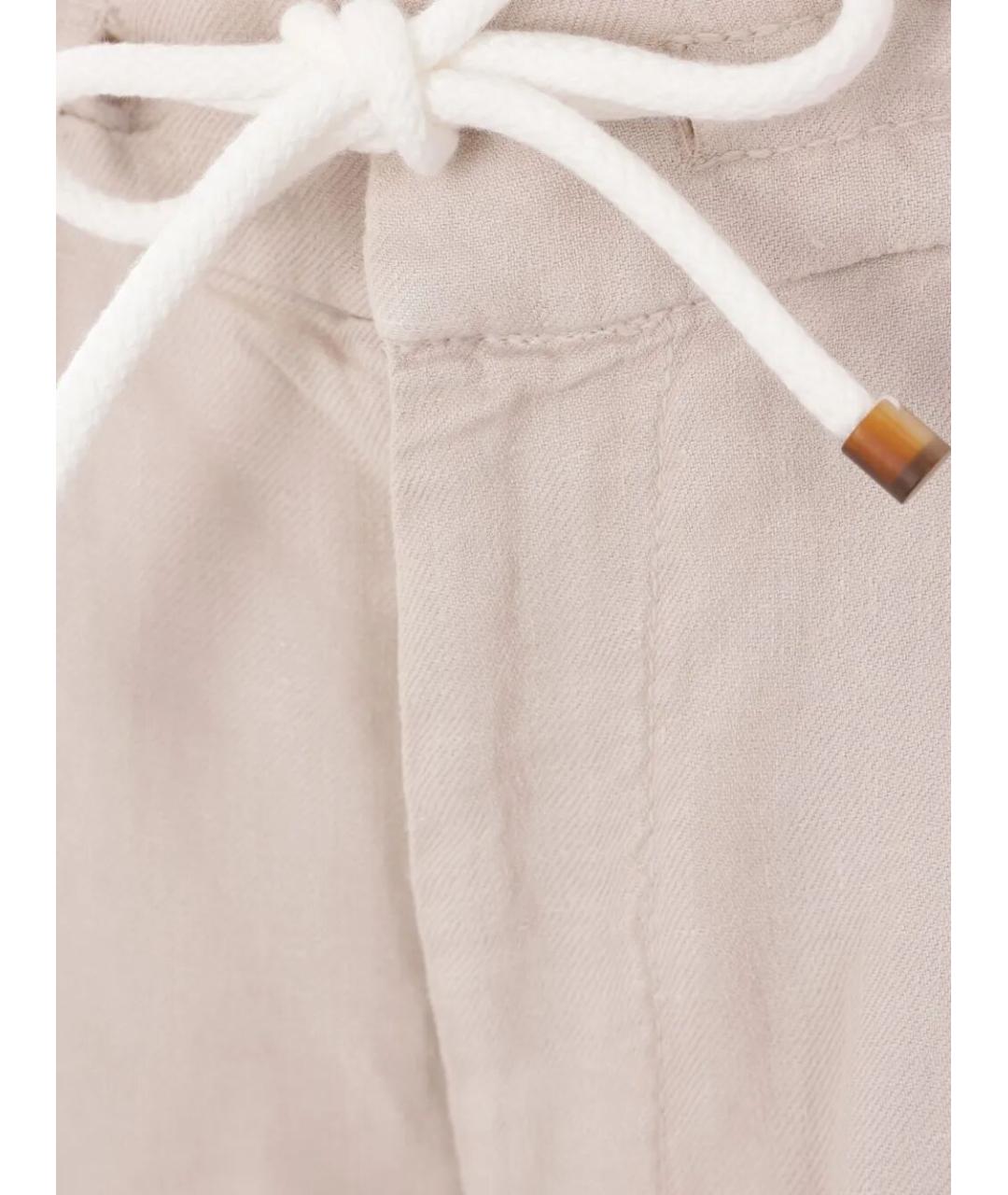 BRUNELLO CUCINELLI Бежевые льняные шорты, фото 3