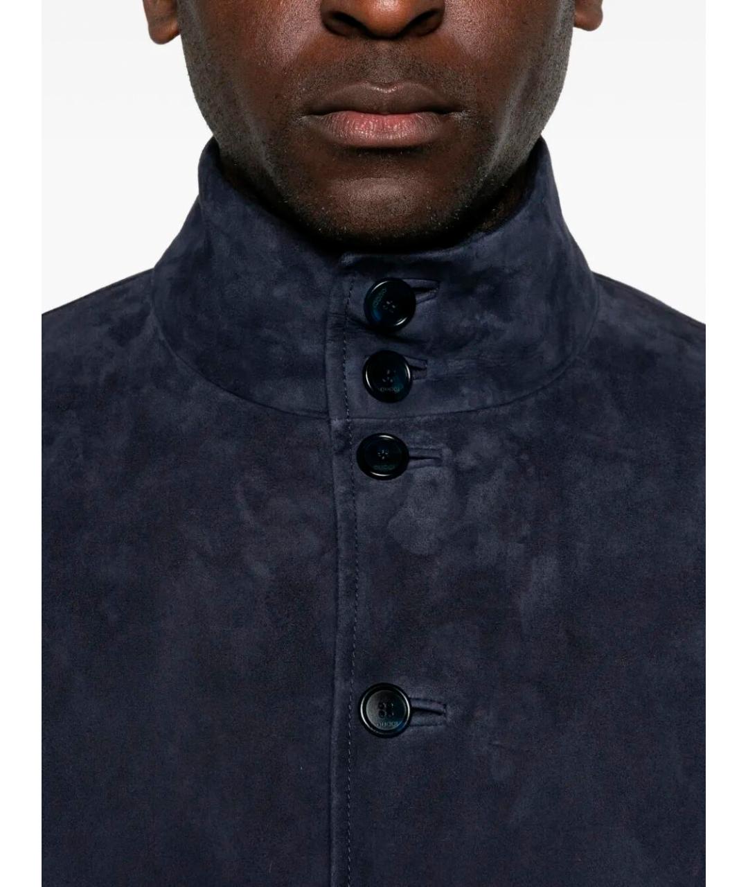 GUCCI Темно-синяя замшевая куртка, фото 3
