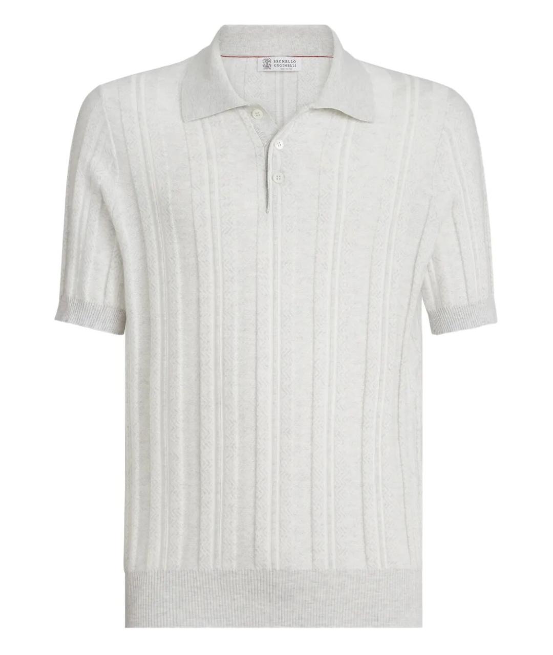 BRUNELLO CUCINELLI Мульти хлопковое поло с коротким рукавом, фото 1