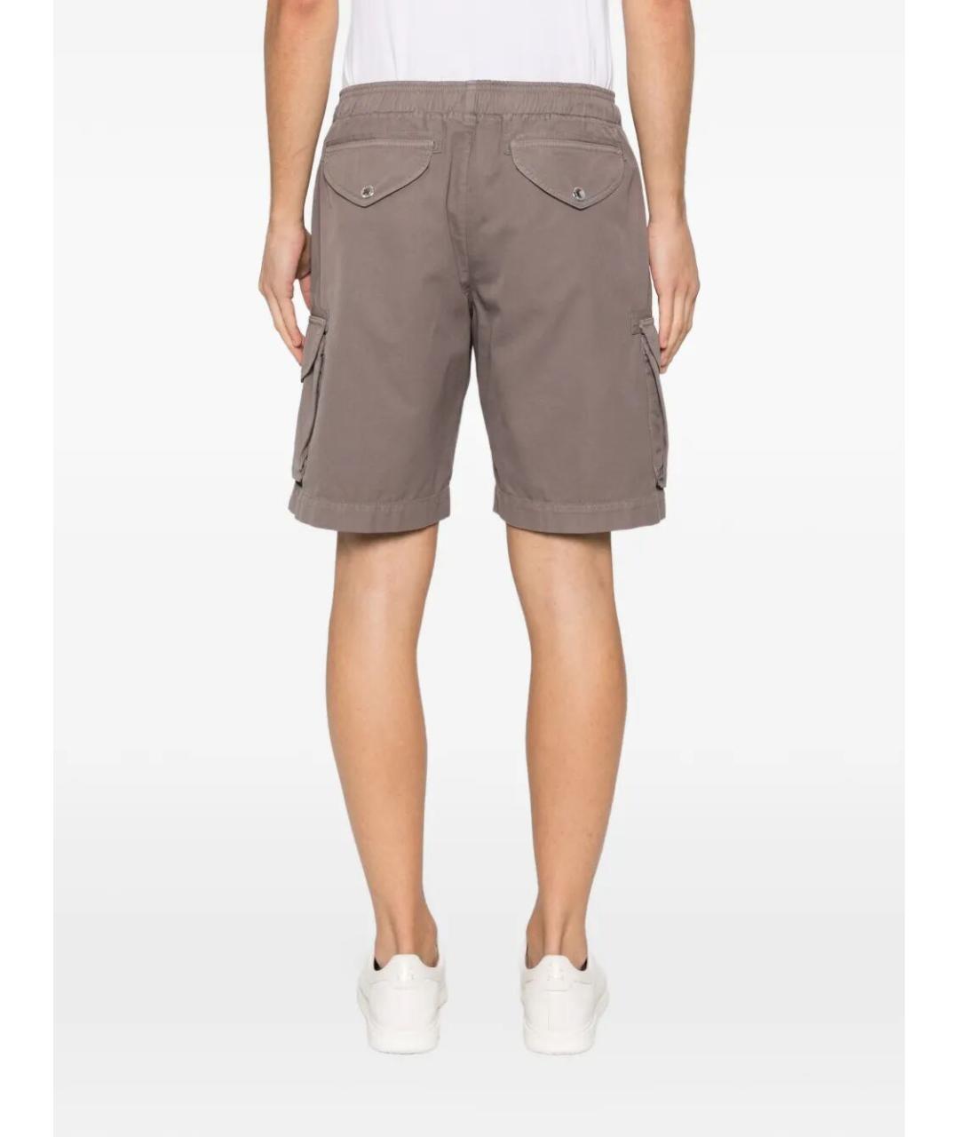 BRUNELLO CUCINELLI Коричневые хлопковые шорты, фото 4
