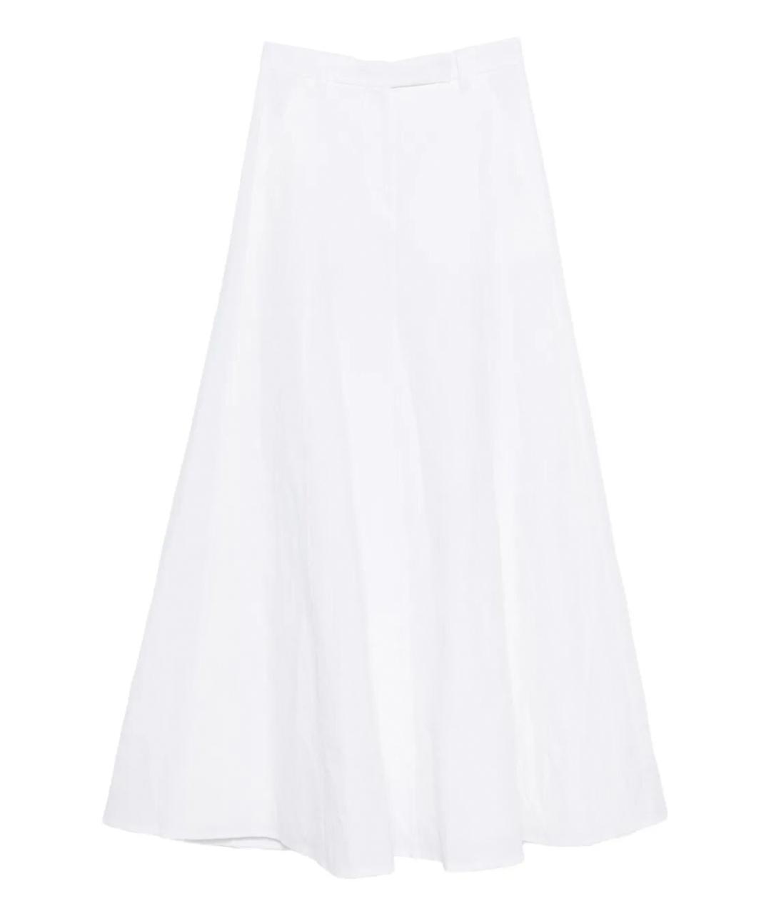 BRUNELLO CUCINELLI Белая льняная юбка макси, фото 1