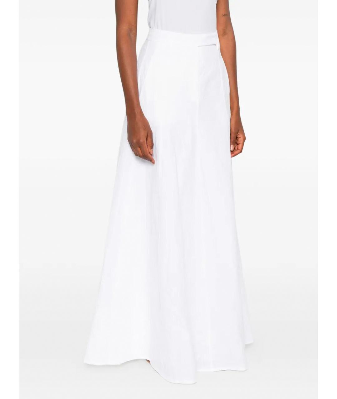 BRUNELLO CUCINELLI Белая льняная юбка макси, фото 5