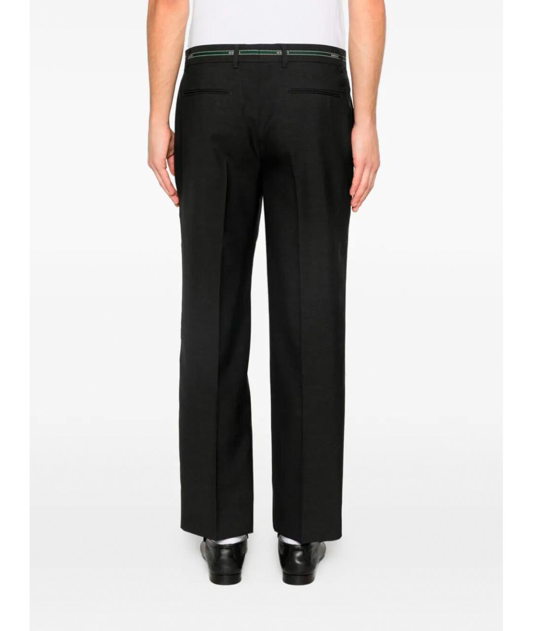 GUCCI Антрацитовые шерстяные повседневные брюки, фото 3