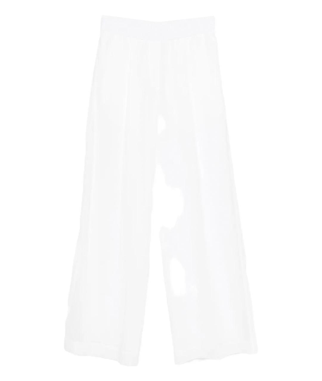 BRUNELLO CUCINELLI Белые хлопковые брюки широкие, фото 1