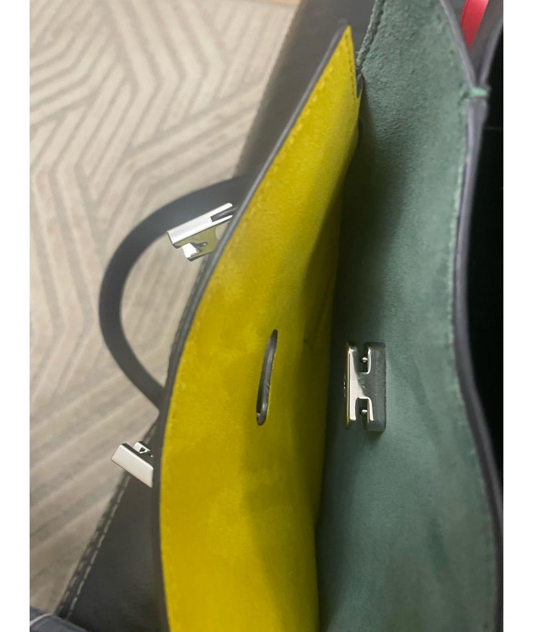 TORY BURCH Темно-синяя кожаная сумка через плечо, фото 7