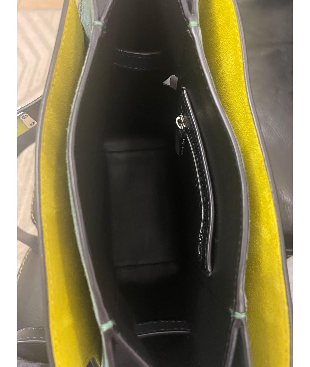 TORY BURCH Темно-синяя кожаная сумка через плечо, фото 4