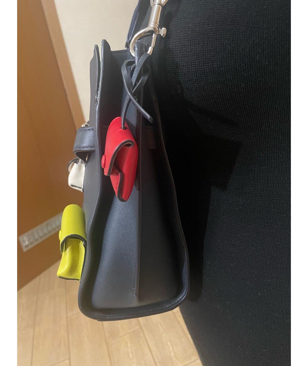 TORY BURCH Темно-синяя кожаная сумка через плечо, фото 2