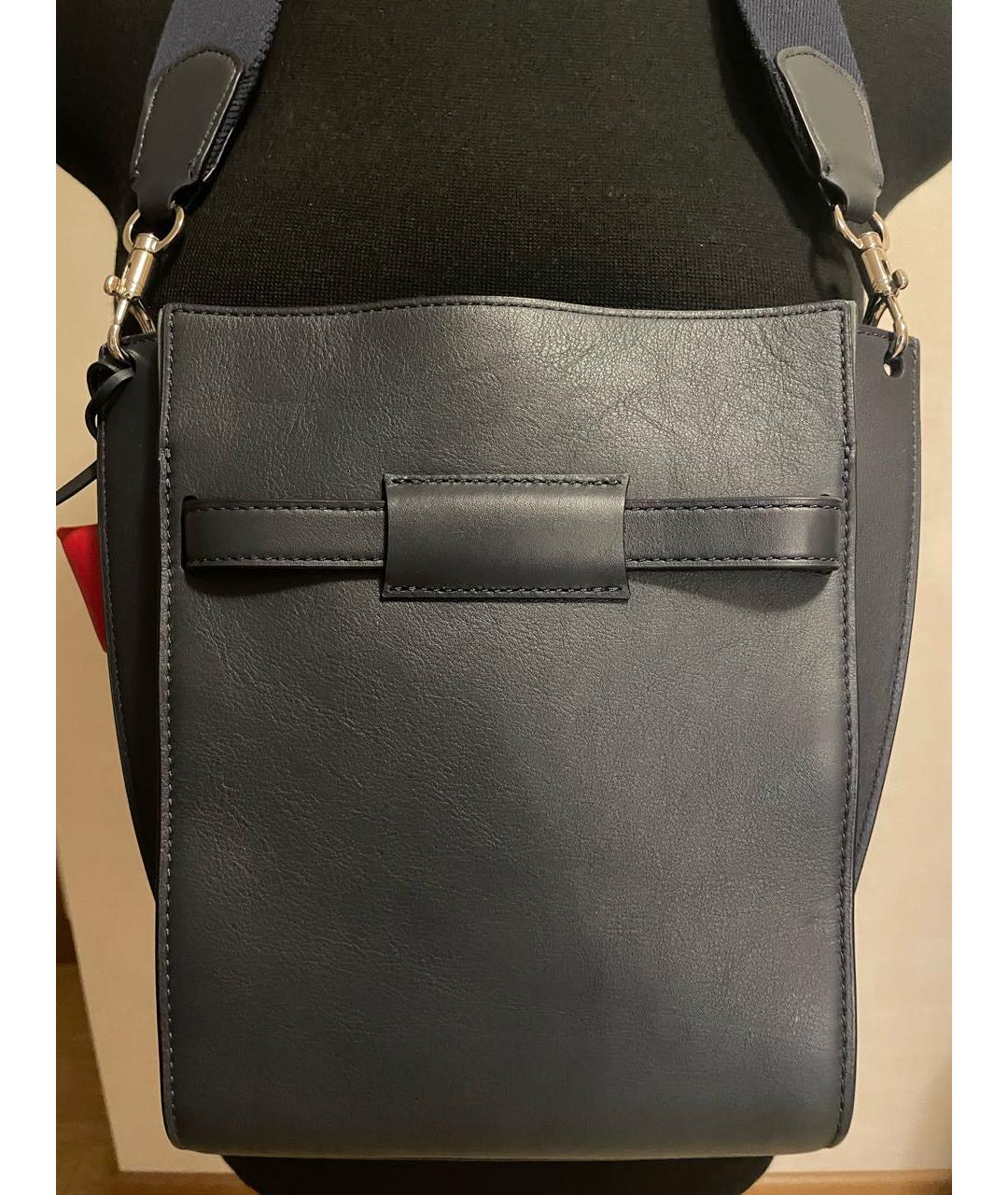 TORY BURCH Темно-синяя кожаная сумка через плечо, фото 3