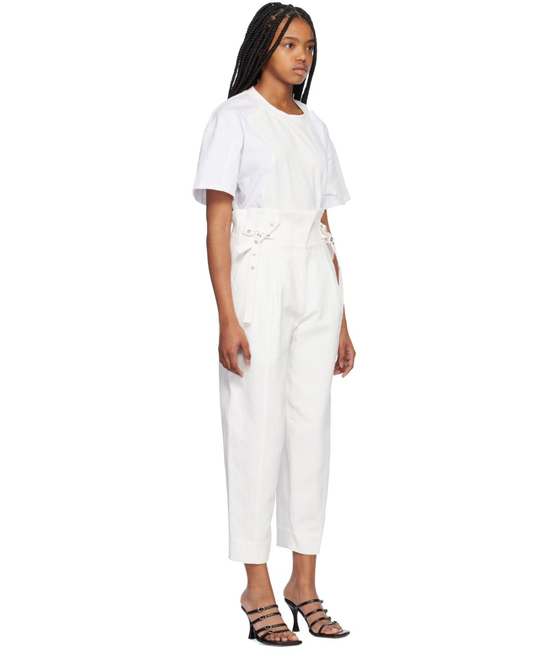 3.1 PHILLIP LIM Белые хлопковые брюки широкие, фото 3