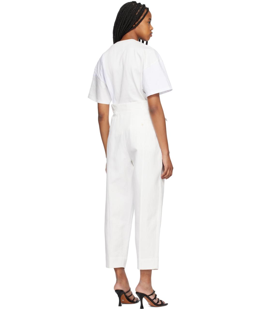 3.1 PHILLIP LIM Белые хлопковые брюки широкие, фото 4