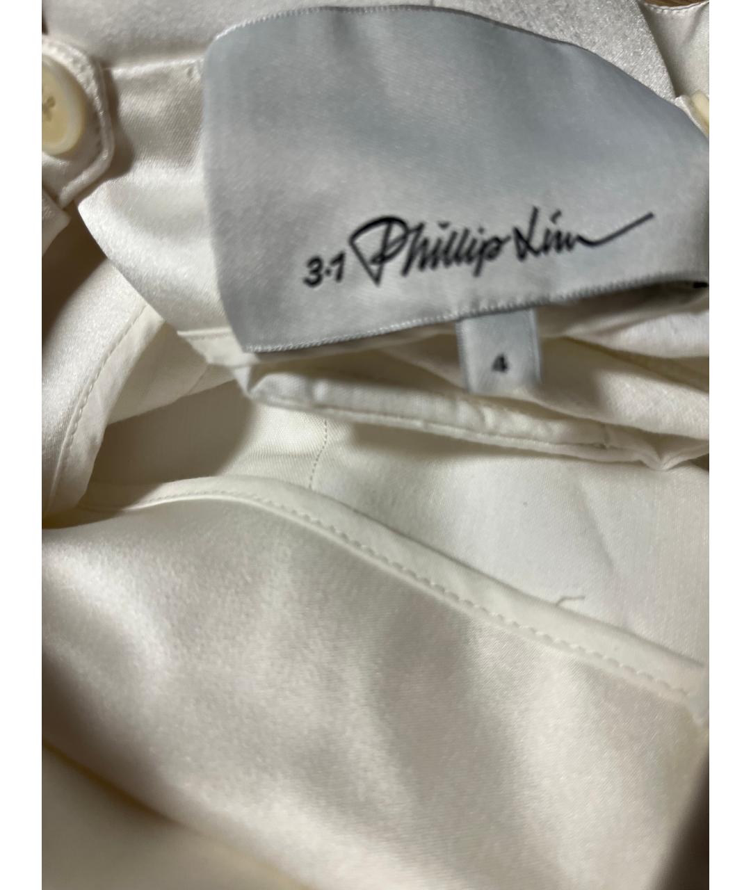 3.1 PHILLIP LIM Белые хлопковые брюки широкие, фото 7