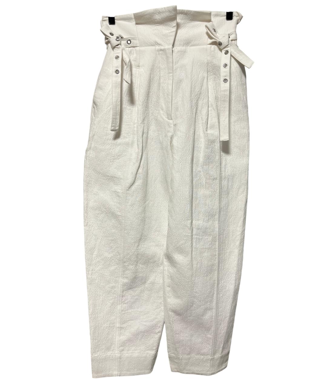 3.1 PHILLIP LIM Белые хлопковые брюки широкие, фото 8