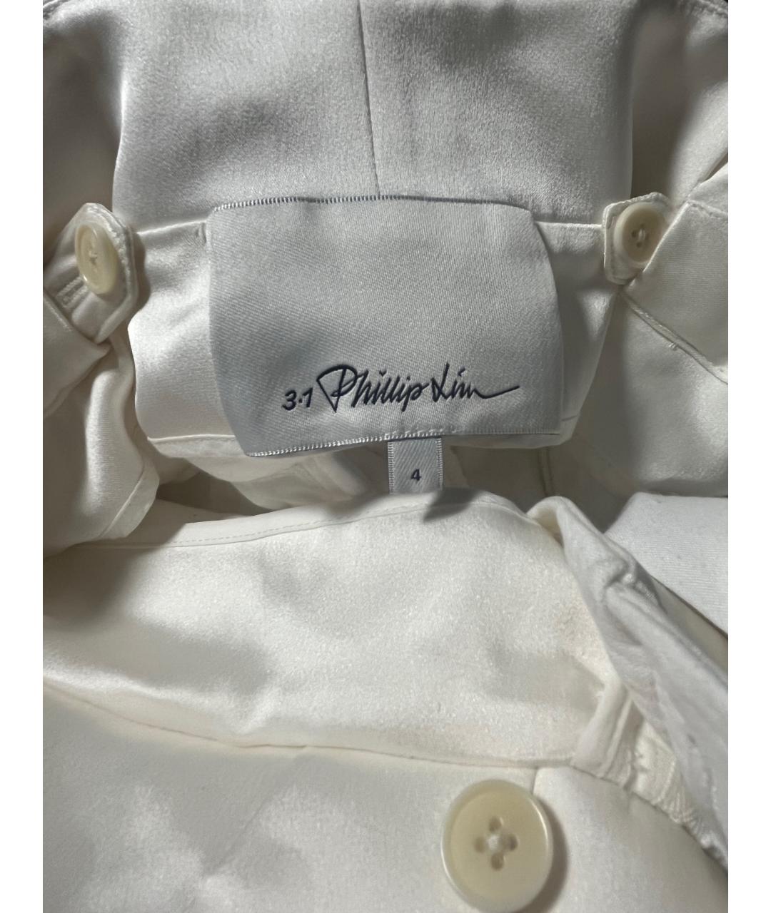 3.1 PHILLIP LIM Белые хлопковые брюки широкие, фото 6