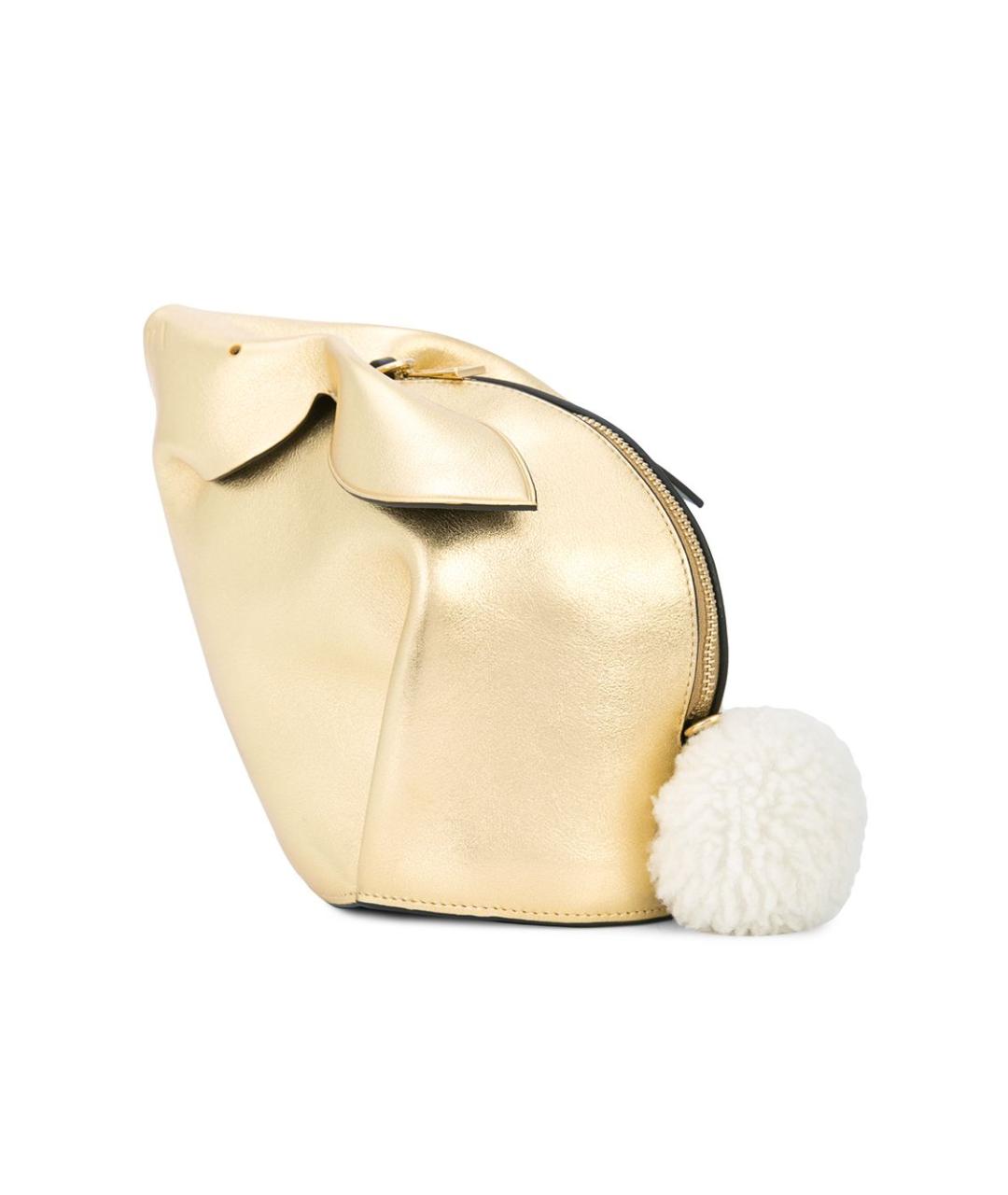 LOEWE Золотая кожаная сумка через плечо, фото 3