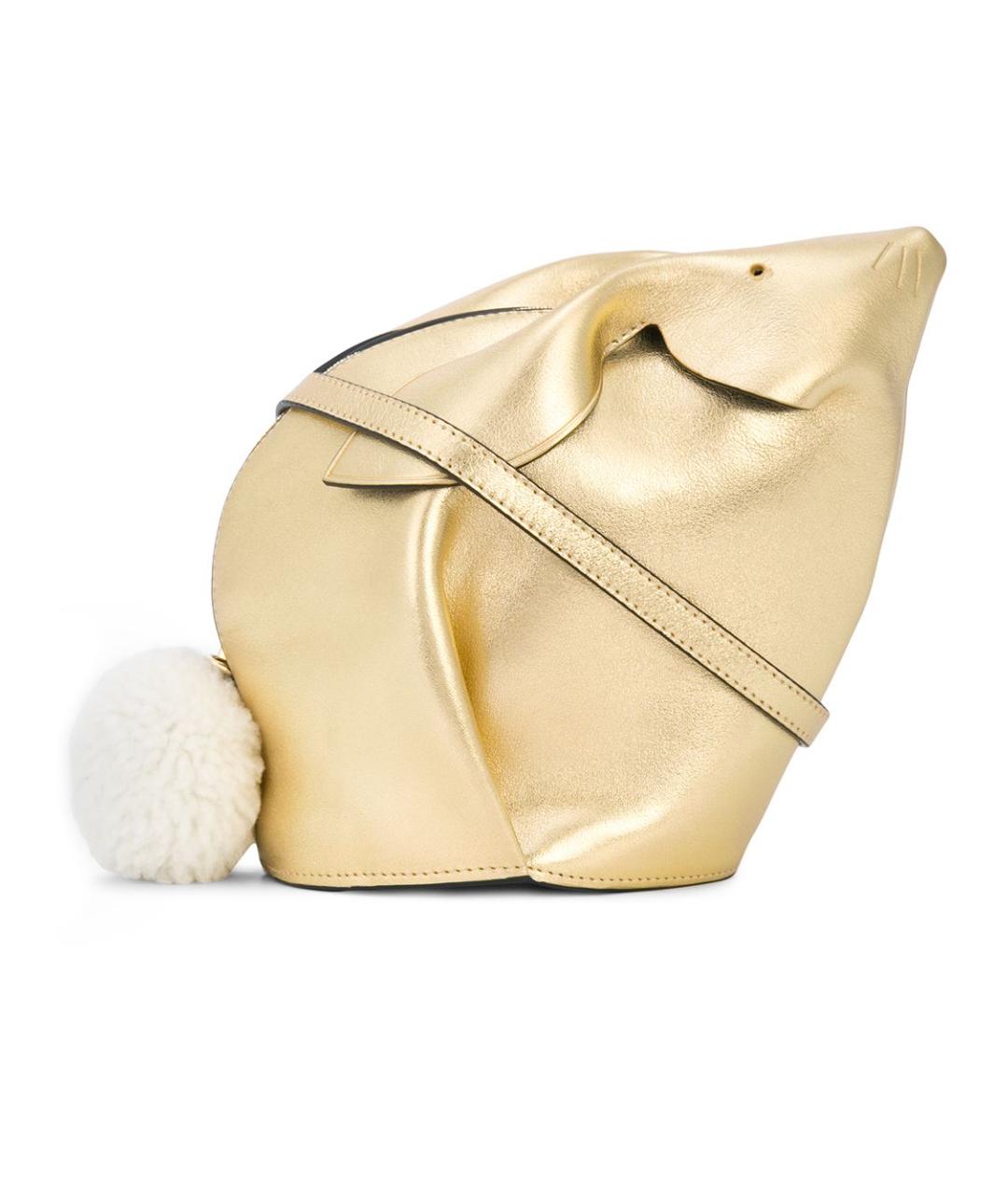 LOEWE Золотая кожаная сумка через плечо, фото 1