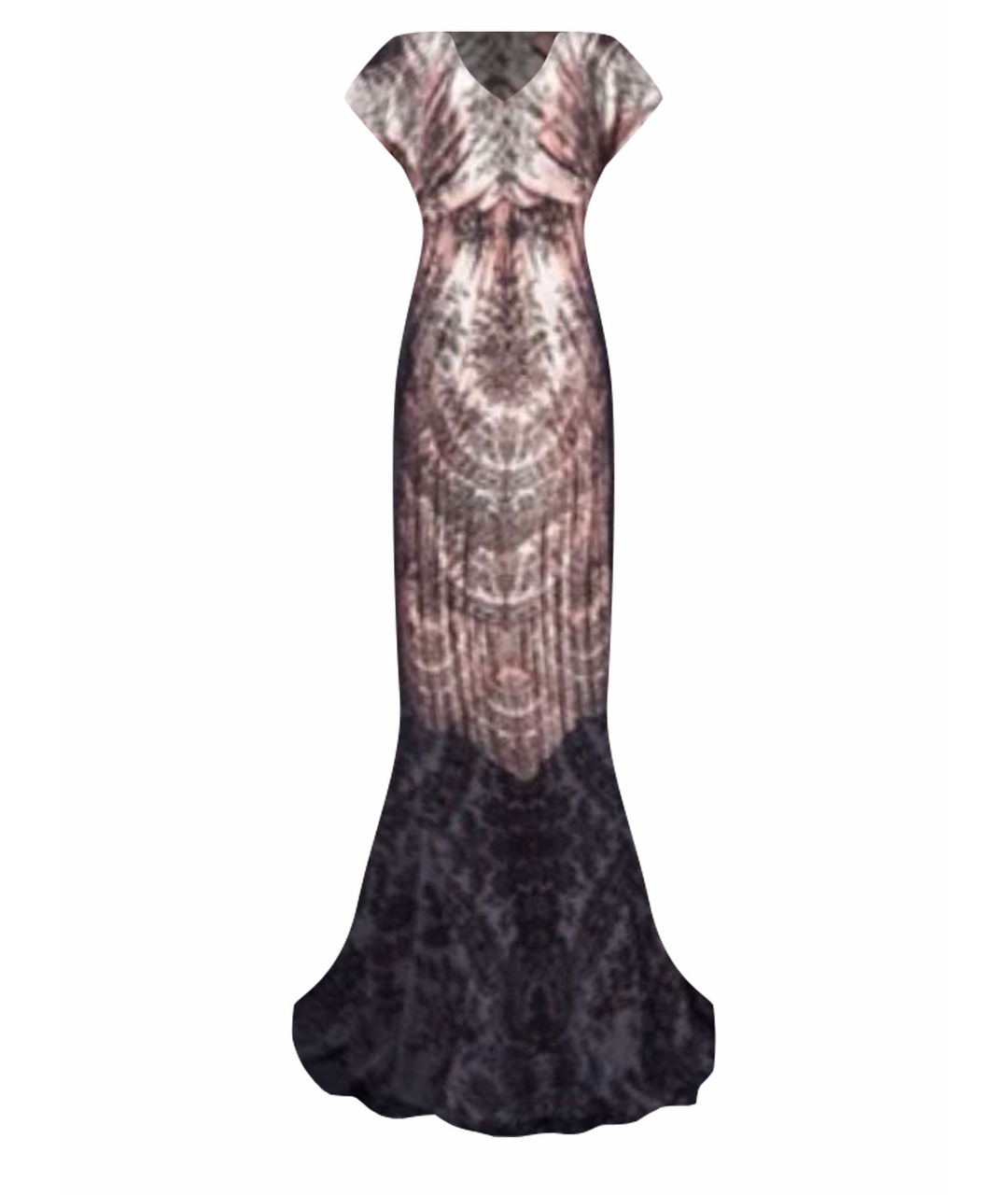 CAVALLI CLASS Мульти вискозное вечернее платье, фото 1
