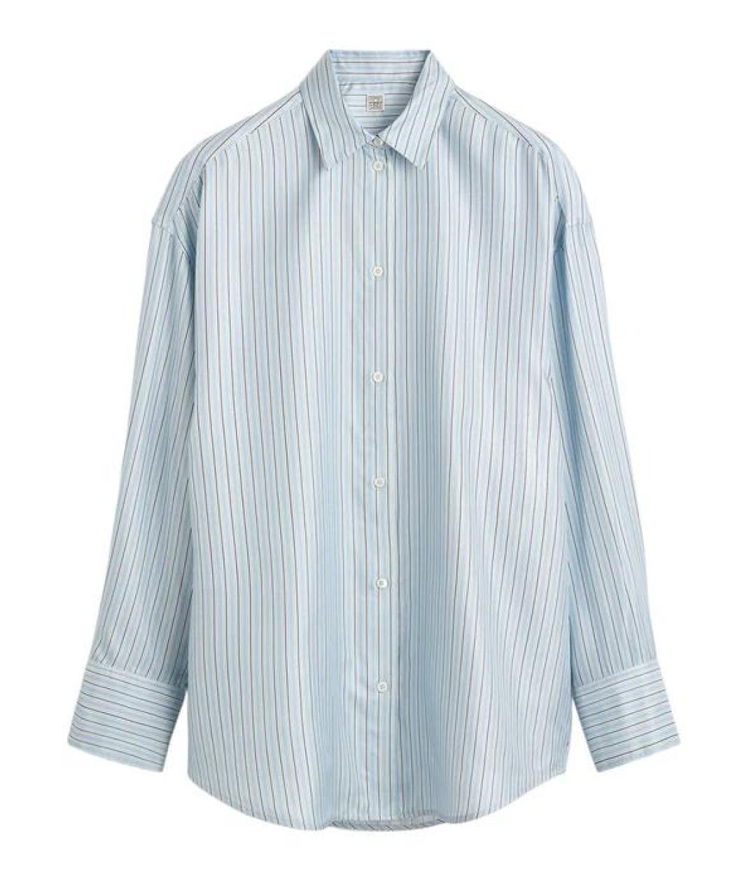 TOTEME Голубая шелковая рубашка, фото 1