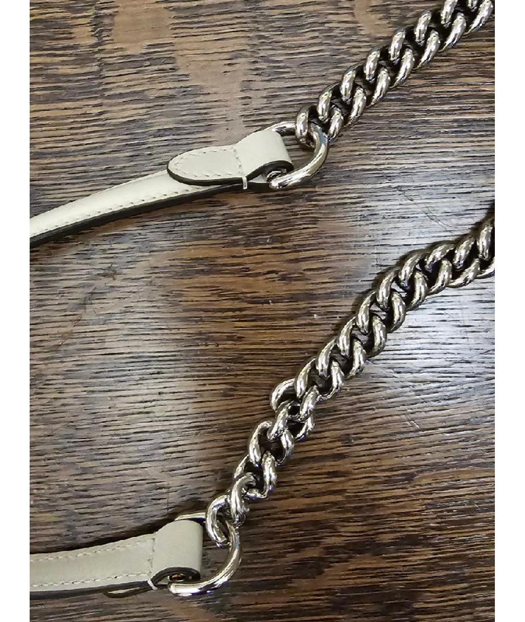 GUCCI Белая кожаная сумка через плечо, фото 3