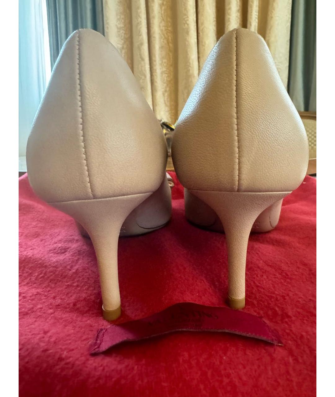 VALENTINO Бежевые кожаные туфли, фото 6