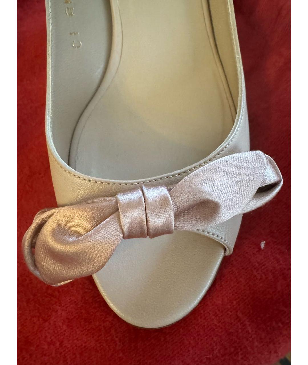 VALENTINO Бежевые кожаные туфли, фото 4