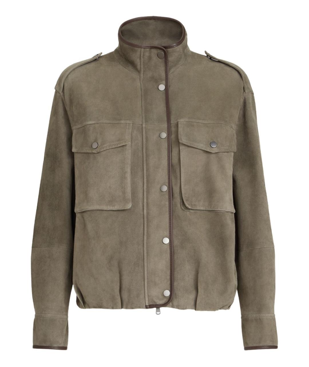 BRUNELLO CUCINELLI Коричневая замшевая куртка, фото 1